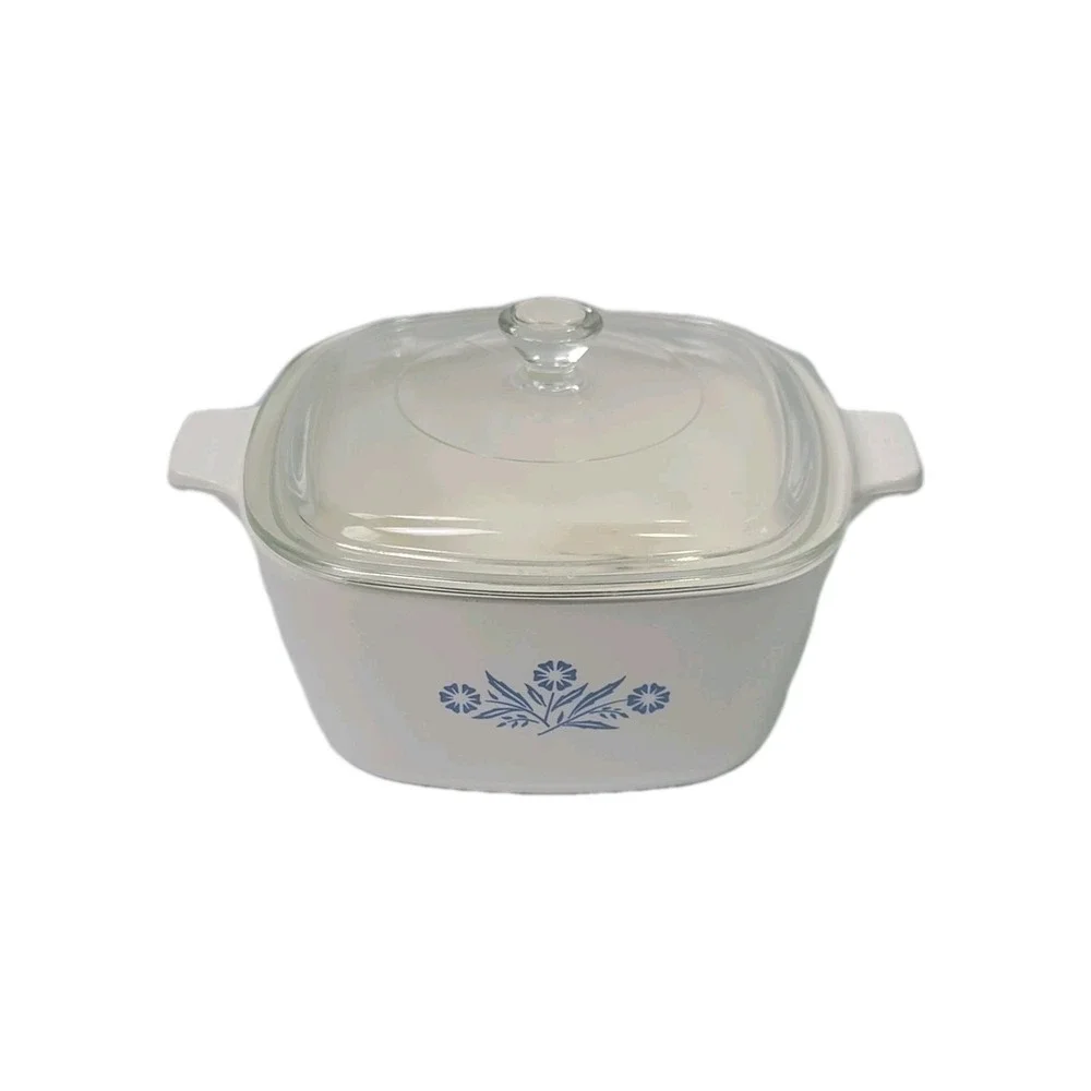 Corning Ware Blue Cornflower P-1 3/4-B 1 3/4 Qt Casserole Dish With Lid
